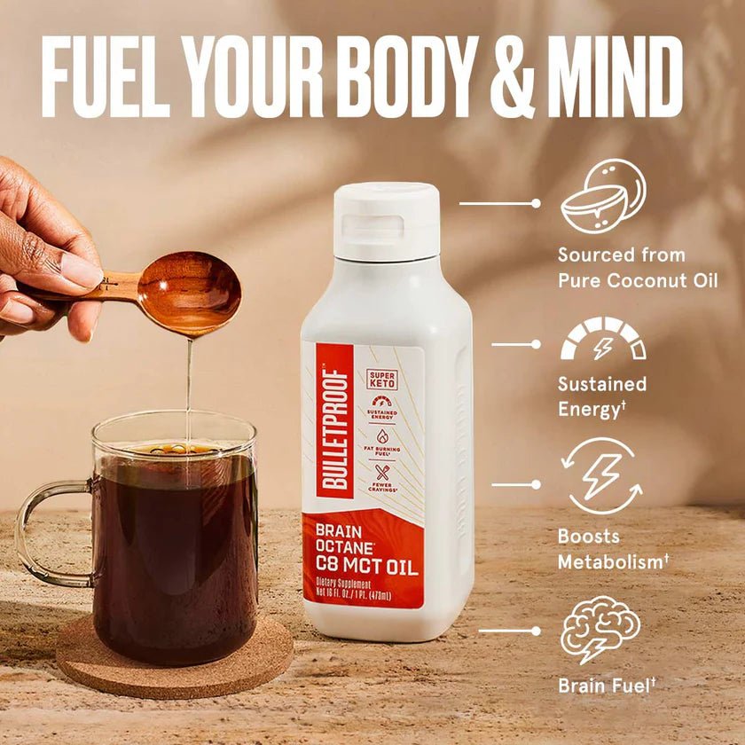 Bulletproof Brain Octane C8 MCT Oil | 414 ml - Pure Nordic Health
