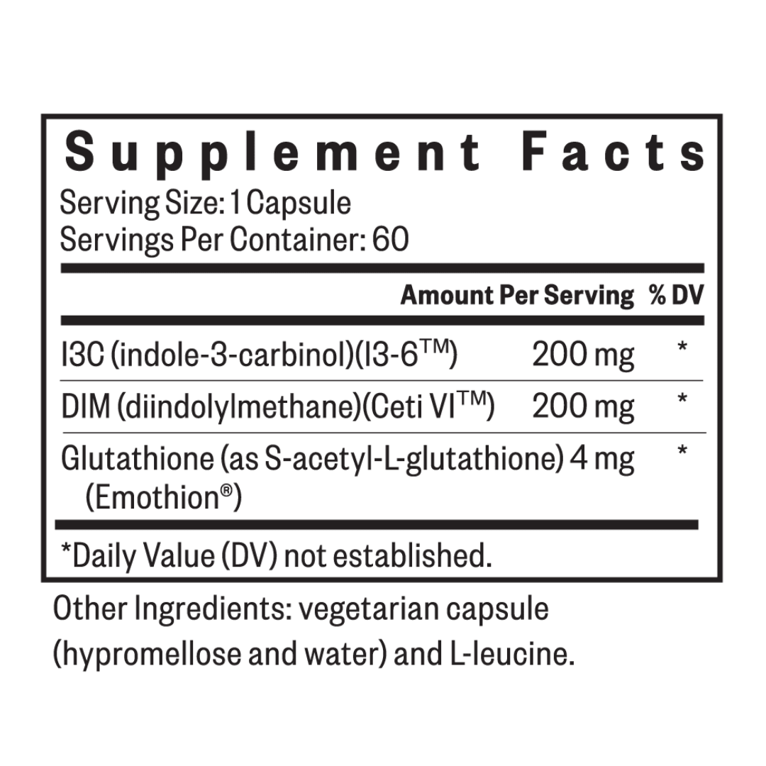 DIM + I3C | 60 Capsules | Seeking Health - Pure Nordic Health