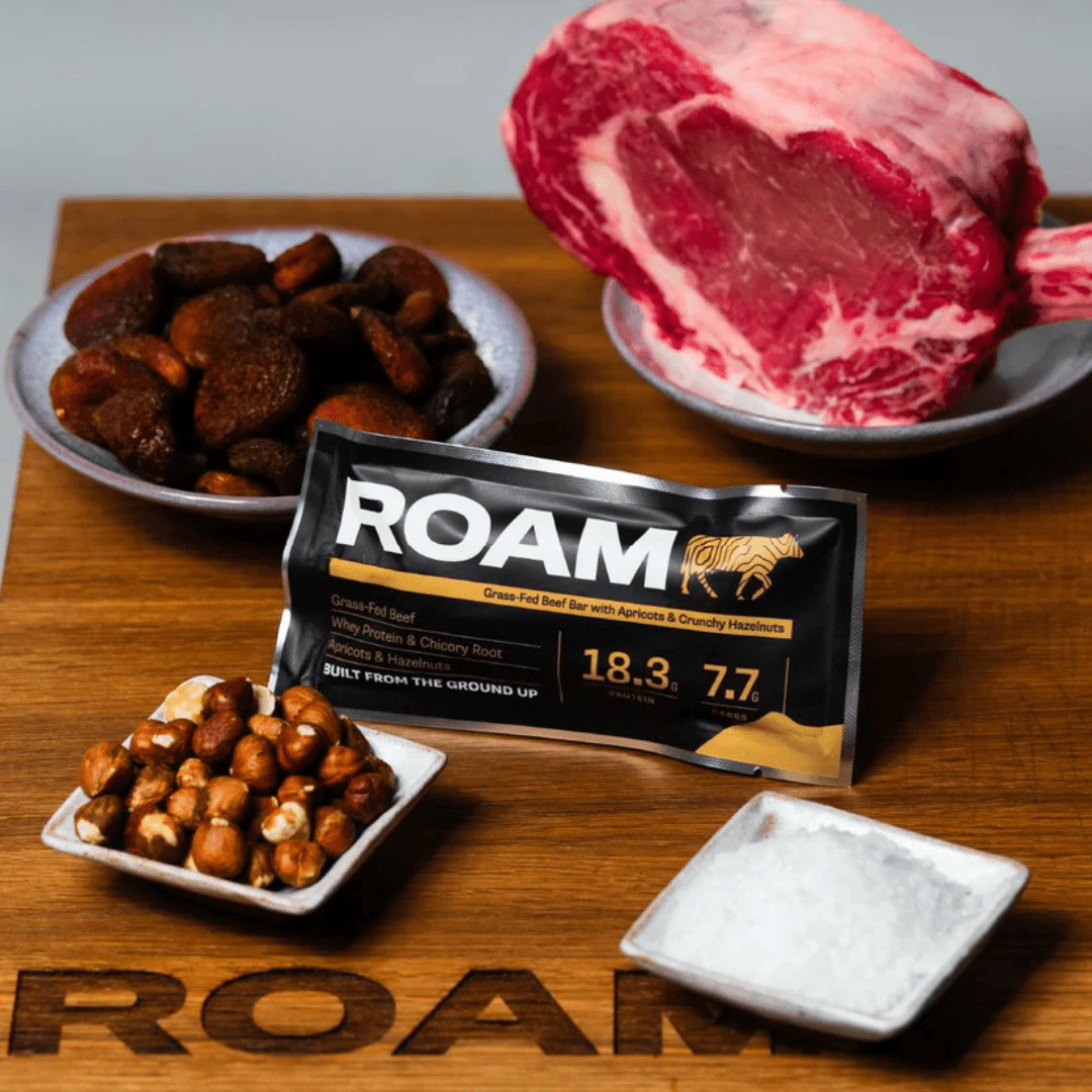 Grass-fed beef bar with apricots & hazelnuts - Pure Nordic Health