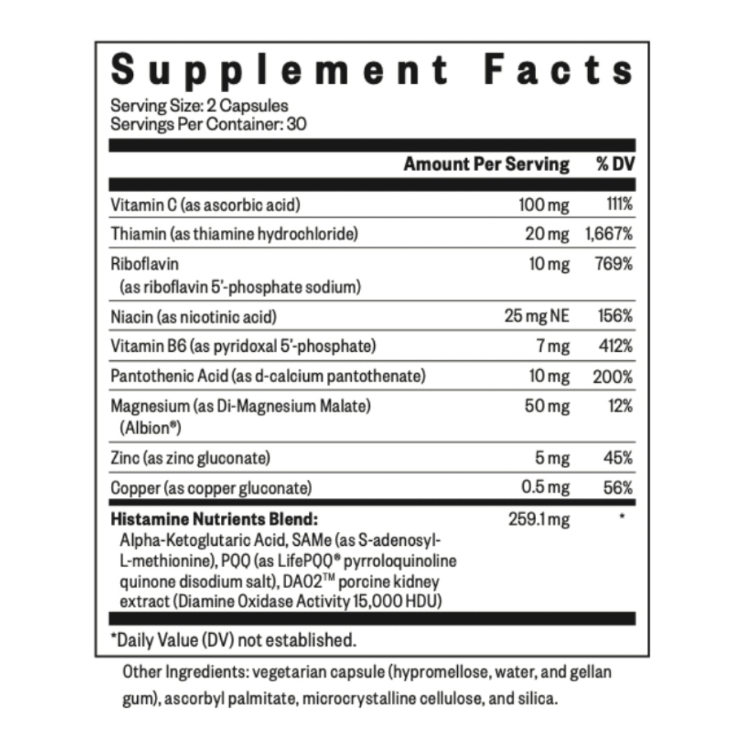 Histamine Nutrients | 60 Capsules | Seeking Health - Pure Nordic Health