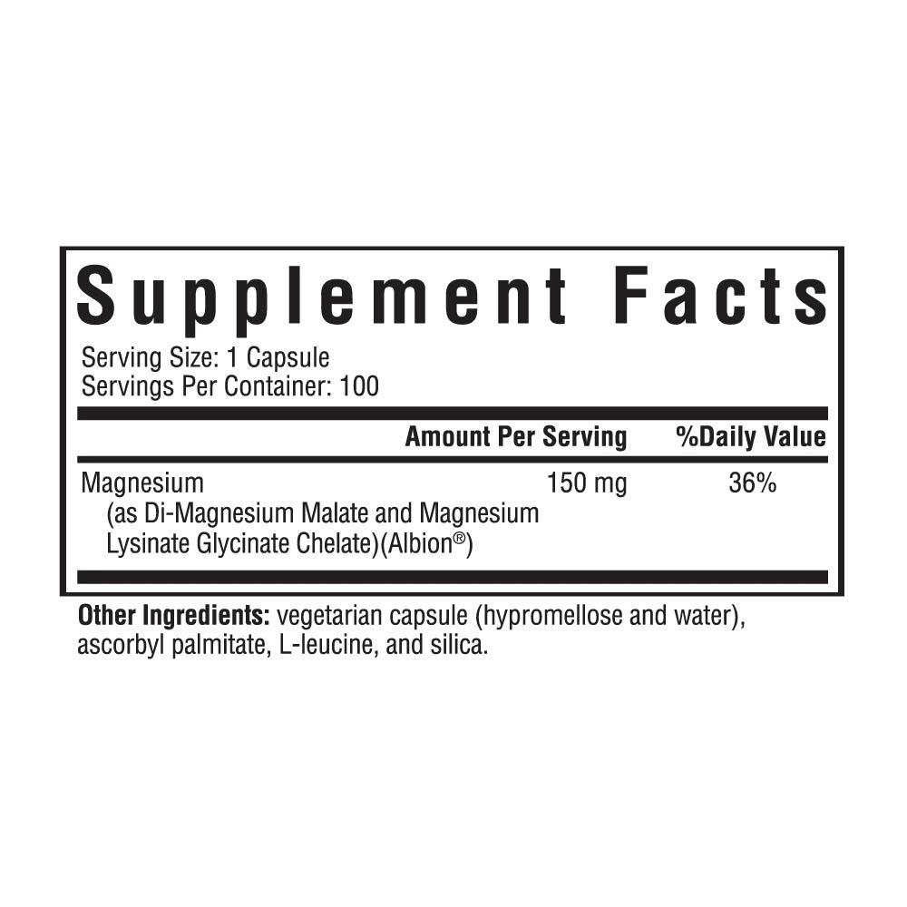 Optimal Magnesium | 150mg | 100 Capsules | Seeking Health - Pure Nordic Health