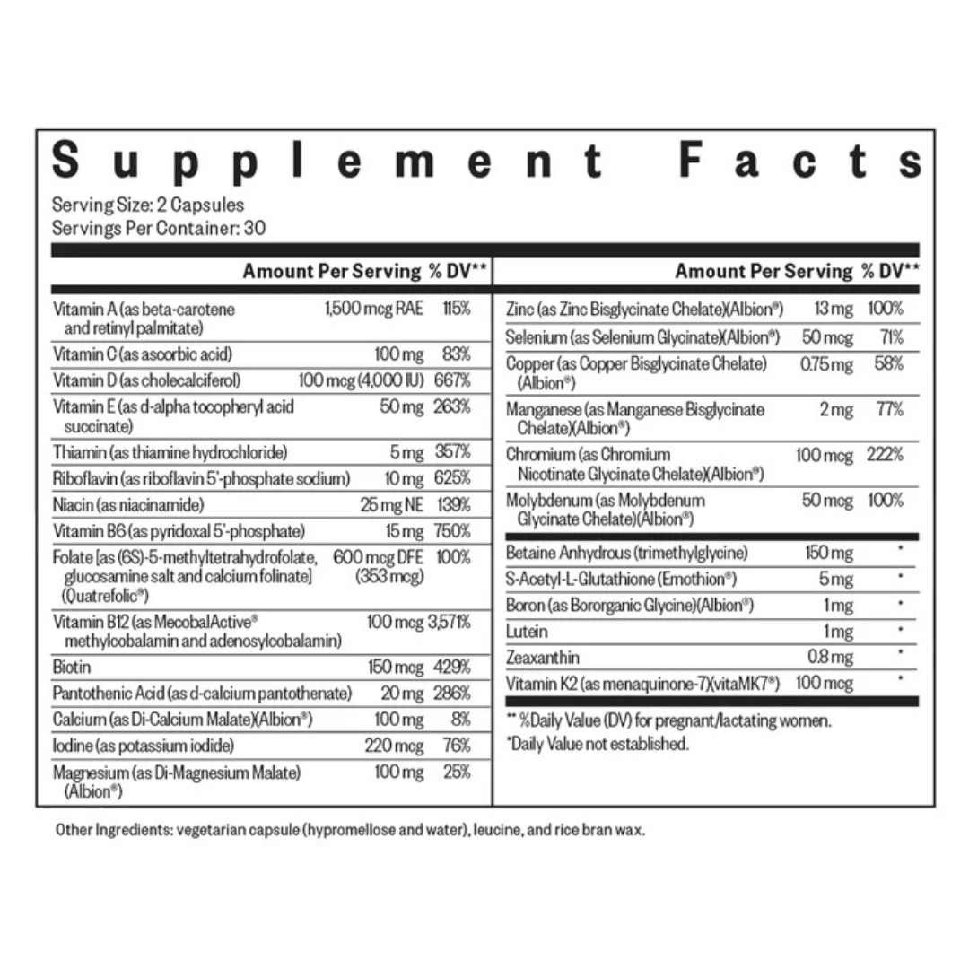 Prenatal Essentials | 60 Tablets | Seeking Health - Pure Nordic Health