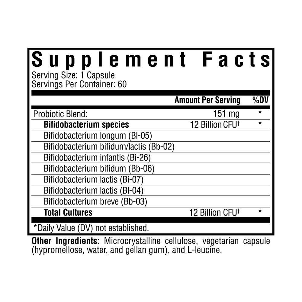 ProBiota Bifidobacterium | 12 Billion CFU | 60 Capsules | Seeking Health - Pure Nordic Health