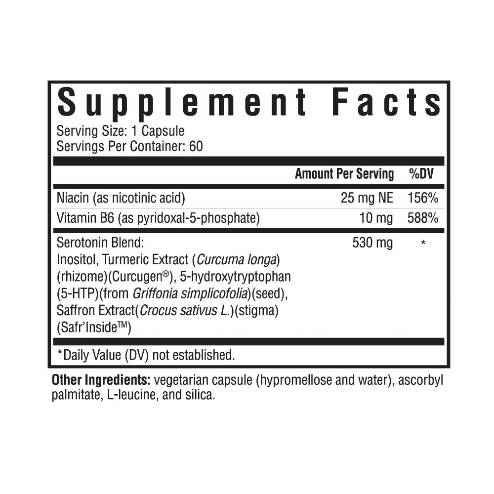 Serotonin Nutrients | 60 Capsules | Seeking Health - Pure Nordic Health