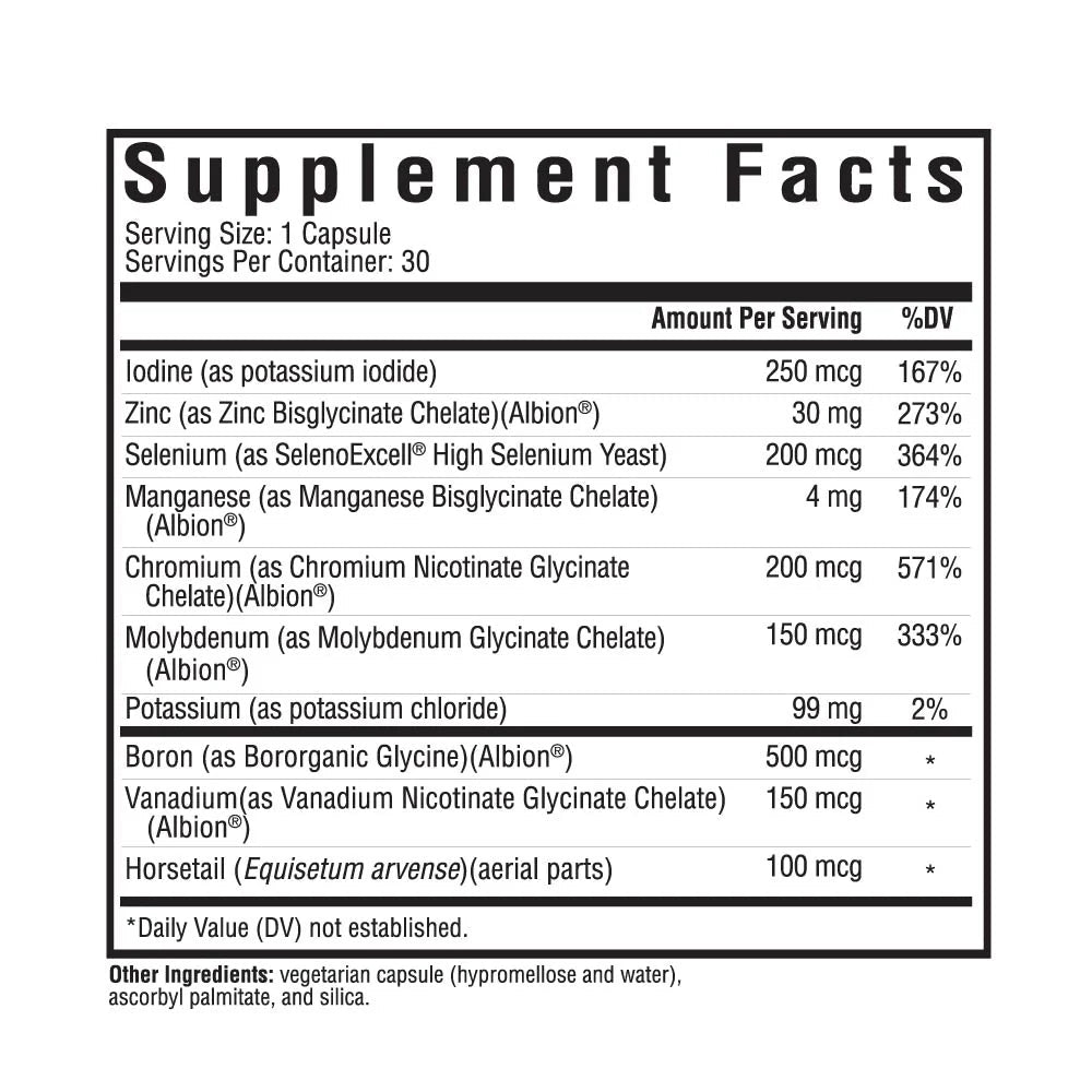 Trace Minerals Complex II | 30 Capsules | Seeking Health - Pure Nordic Health